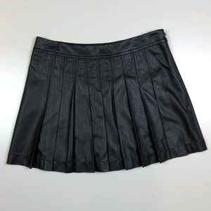 Bcbg maxazria black faux leather tennis skirt